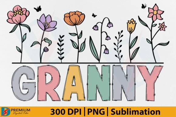 Download Granny PNG, Grandma Floral Wildflower - Grandma Collection