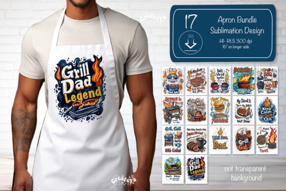 Download Funny Dad Quotes BBQ Grill Apron Bundle - Apron Collection