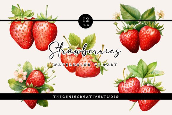 Download Watercolor Strawberries PNG Clipart - Premium Resources