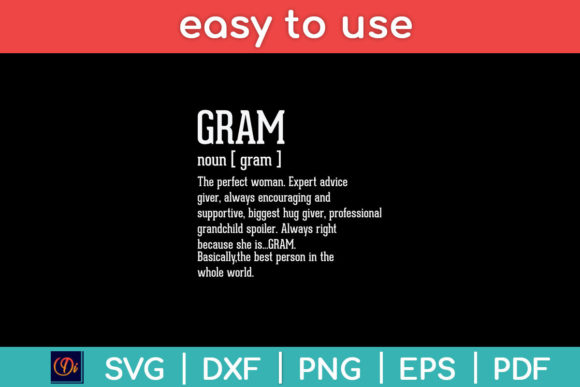 Download Gram Definition Grandma Mother Day Svg - Grandma Collection